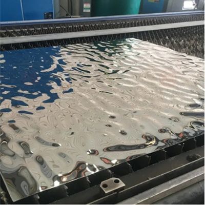 ভালো দাম সিলভার মিরর পোলিশ ওয়াটার রিপল স্টেইনলেস স্টীল শীট অভ্যন্তর প্রসাধন জন্য অনলাইন