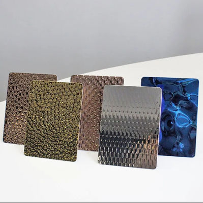 ভালো দাম উচ্চ কঠোরতা Cr/Ni ধারণকারী কাস্টমাইজযোগ্য এমবসড স্টেইনলেস স্টীল শীট অনলাইন