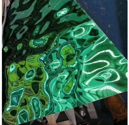 ভালো দাম অভ্যন্তরীণ সজ্জার জন্য পিভিডি কালার কোটিং ওয়াটার রিপল স্টেইনলেস স্টিল শীট অনলাইন