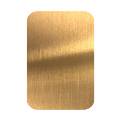 PVD Ti Gold 201 Hairline Stainless steel Sheet Metal Plate