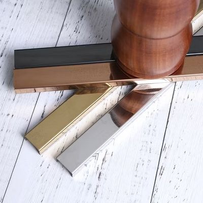 ইউ প্রোফাইল স্টেইনলেস স্টিল 304 কর্নার টাইল ট্রিম 10FT টাইল ট্রিম