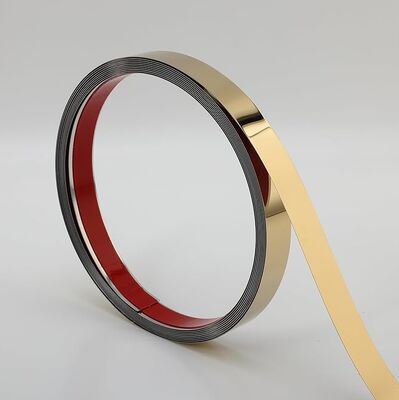 ভালো দাম স্টেইনলেস স্টীল গোল্ডেন মিরর / হেয়ার্রিন স্ট্রিপ সজ্জা দেয়াল অনলাইন