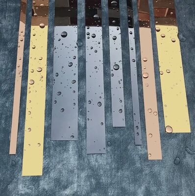 স্ব-আঠালো স্টেইনলেস স্টীল ট্রিম, নমনীয় ধাতু প্রান্ত প্রাচীর প্রসাধন