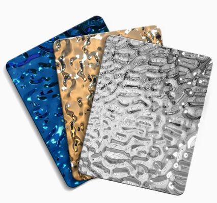 3D Mirror Finish Water Ripple Stainless Steel Panels for Hotel Projects