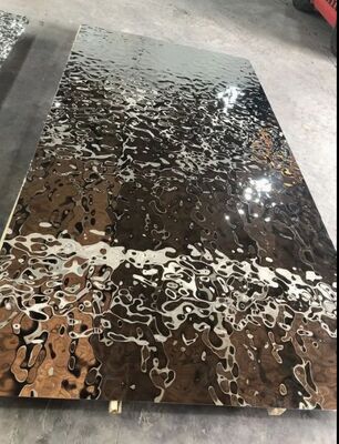 ডিজাইনার সিলিং জন্য বিলাসিতা আয়না জল ঢেউ স্টেইনলেস স্টীল শীট