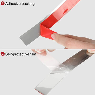 হেয়ারলাইন সারফেস পিভিডি রঙ লেপযুক্ত স্টেইনলেস স্টীল টাইল ট্রিম ফ্ল্যাট আঠালো রোল