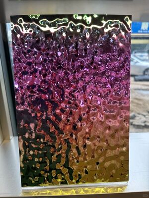 0.65mm বেধ সিলভার মিরর ফিনিস সিলিং এবং প্রাচীর সজ্জা জন্য পিভিডি স্টেইনলেস স্টীল শীট