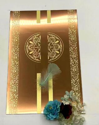 ভালো দাম গোল্ড মিরর এচড পালিশ স্টেইনলেস স্টিল শীট 1220*2440 MM চার ফুট অনলাইন