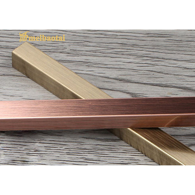 304 Decorative U Slot Stainless Steel Tile Trim color Mirror Finish
