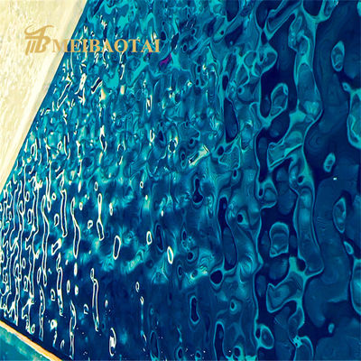 ভালো দাম 201 স্টেইনলেস স্টিল ব্লু ওয়াটার রিপল শিট 0.65 মিমি পুরু সিলিং সাজানোর জন্য অনলাইন