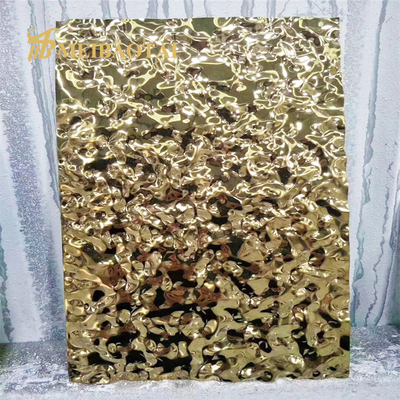Gold Pvd Stainless Steel Sheet 0.55mm Thickness AISI Standard