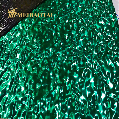 Astm Pvd প্রলিপ্ত স্টেইনলেস স্টীল শীট সবুজ রঙ 1500x3000mm আকার