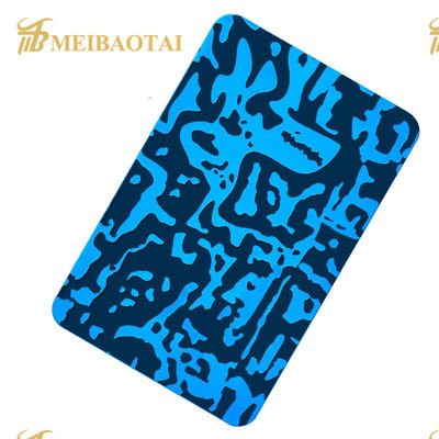 ভালো দাম দেওয়াল সজ্জার জন্য PVD পালিশ করা SS201 উপাদান ০.৬৫ মিমি পুরুত্বের এচড স্টেইনলেস স্টিল শীট অনলাইন