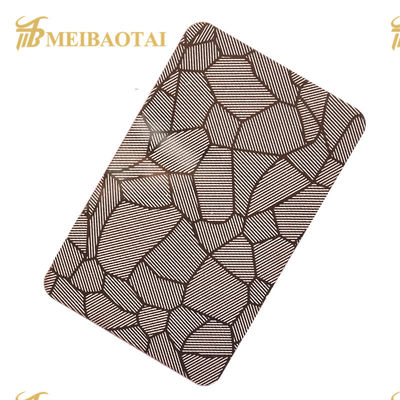 ভালো দাম গোলাপী স্বর্ণ কালো আয়না খোদাই স্টেইনলেস স্টীল শীট 304 গ্রেড 1.15mm বেধ 1219x3048mm অনলাইন