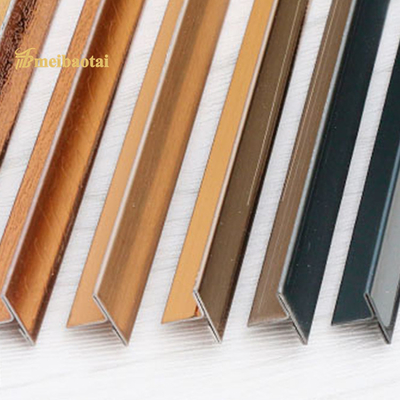 304 Decorative Stainless Steel Tile Trim 3048MM Color Mirror Finished