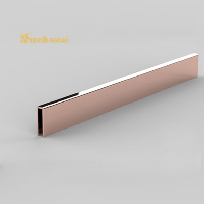 Purple Stainless Steel Square Edge Tile Trim , U15mm Stainless Steel Floor Trim