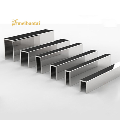 U6 X 2438mm পালিশ স্টেইনলেস স্টীল টাইল ট্রিম, DIN ব্রাশড স্টিল এজিং স্ট্রিপ