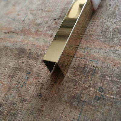 ভালো দাম ইউ স্লট আলংকারিক স্টেইনলেস স্টীল টাইল ট্রিম 201 304 মিরর কালার ফিনিশ অনলাইন