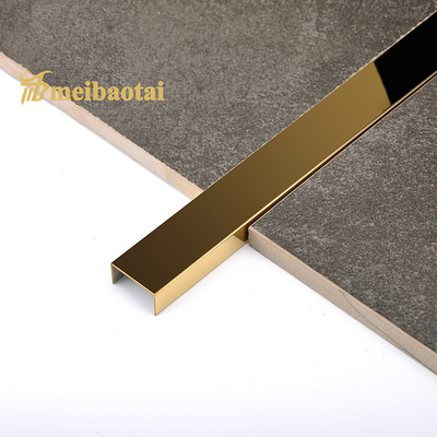12mm Stainless Steel Tile Trim , 40 Elongness Stainless Steel Tile Border Edge
