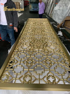 ভালো দাম গোল্ড SS201 ইস্পাত ফ্রেম রুম বিভাজক EN স্ট্যান্ডার্ড PVD আবরণ অনলাইন