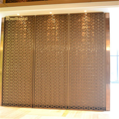 ভালো দাম চেকার আকৃতির পার্টিশন স্টেইনলেস স্টীল রুম ডিভাইডার হোটেল সজ্জা অনলাইন