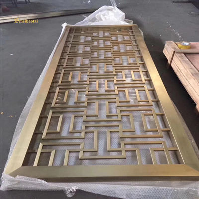 ভালো দাম 201 304 স্টেইনলেস স্টীল রুম বিভাজক প্রাচীন ব্রোঞ্জ স্লিট এজ অনলাইন