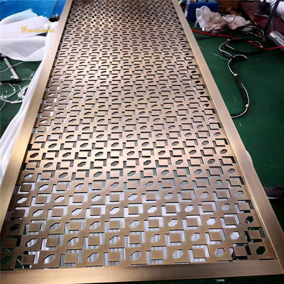 ভালো দাম পিভিডি গোল্ড কালো লেপা স্টেইনলেস স্টীল অ্যালুমিনিয়াম রুম পার্টিশন কাস্টম আকার অনলাইন