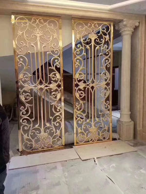 ভালো দাম 201 304 স্টেইনলেস স্টীল রুম চক্রযুক্ত আকৃতির বিভাজক হোটেল সজ্জা অনলাইন