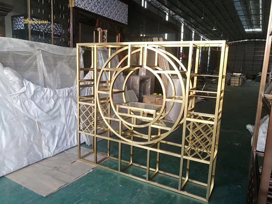 ভালো দাম গোল্ড মিরর হেয়ারলাইন স্টেইনলেস স্টীল রুম বিভাজক সজ্জা রুম,লবি অনলাইন
