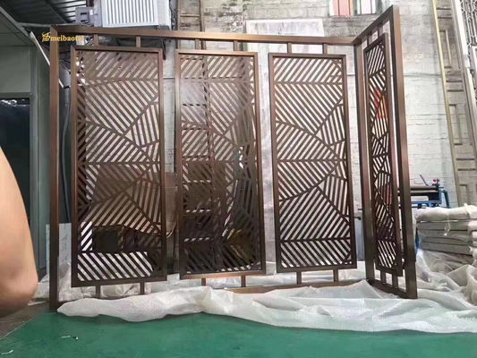 ভালো দাম হেয়ারলাইন ফিনিশ 201 কাস্টমাইজড আকার এবং লেজার পিভিসি ধাতব প্রাচীর পার্টিশন সঙ্গে স্টেইনলেস স্টীল রুম বিভাজক অনলাইন