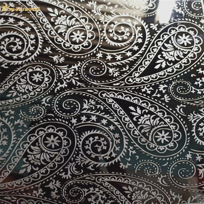 4*8FT Pvc Etched স্টিল প্লেট আলংকারিক স্টেইনলেস স্টীল শীট 1000mm প্রস্থ