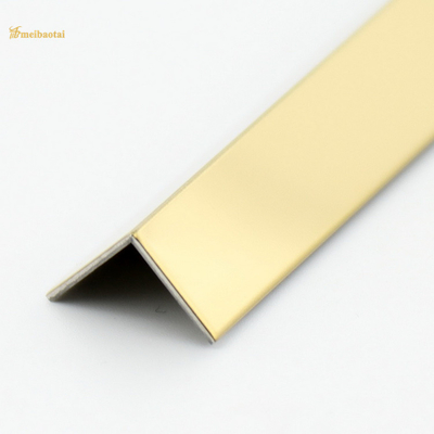 2438mm Stainless Steel Wall Panel Trim T Shape Rose Gold Pvd Color