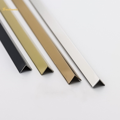 2438mm Stainless Steel Wall Panel Trim T Shape Rose Gold Pvd Color