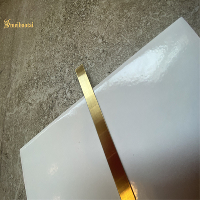 Matt Gold Finished Stainless Steel Tile Trim For Corner Metal Profile GB Standard