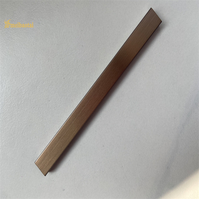 U Slot Stainless Steel Tile Trim 201 304 Gold Champagne Hairline Finish Profiles