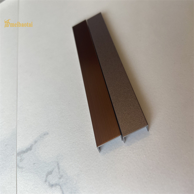 0.6MM Thickness Stainless Steel Tile Trim Copper Sandblast And HL Finished U Shape