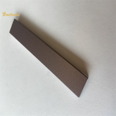 Sandblasted Stainless Steel Tile Trim Metal U Profiles 0.75mm Thickness