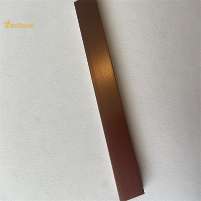 Antique Copper Stainless Steel Tile Trim 20mm Width Hairline Surface