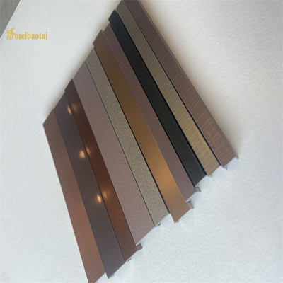 201 304 Grade Stainless Steel Tile Trim U Shape Champagne Finished