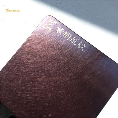 ভালো দাম 0.65mm বেধ অ্যান্টি-ফিংগারপ্রিন্ট বেগুনি পিভিডি লেপযুক্ত চুলের লাইন স্টেইনলেস স্টীল শীট আলংকারিক অ্যাপ্লিকেশন জন্য অনলাইন